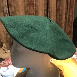 Green Wool Beret